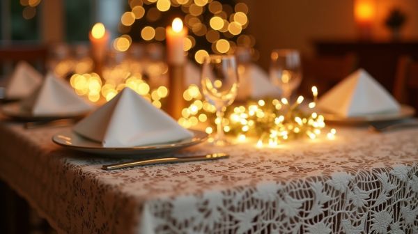 Table de Noël 2026 : les nappes qui font toute la différence le soir du réveillon