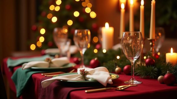 Table de Noël 2026 : les nappes qui font toute la différence le soir du réveillon